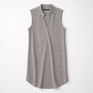 Carve Designs Striped Dress Size X-Large Grey-Green & White